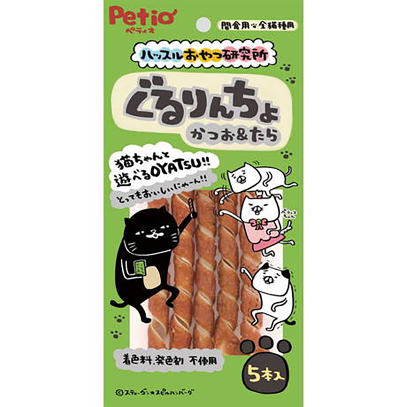 Petio 鰹魚&鱈魚扭紋條 貓小食 5條 #B162 W14127