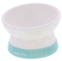 Add Mate Bevel Angle Raised&Anti-slip Ceramic Dog Bowl S Size (Blue Bottom)  #F157 A26513