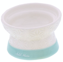 Add Mate Bevel Angle Raised&Anti-slip Ceramic Cat Bowl (for Wet Food-Blue Bottom) #F160 A26516