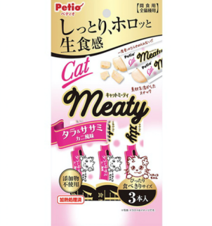 [90602452] Petio無添加.生食感  無添加.生食感 蟹肉味雞柳肉&鱈魚肉醬 貓小食 3支裝W13574 #B94