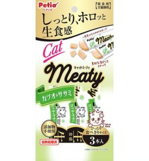 [90602453] Petio無添加.生食感 鰹魚&雞柳肉肉醬（維他命DHA +)貓小食 3支裝W13575 #B95
