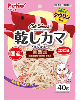 [90603127] Petio 日本產 無添加白身魚絲 (蝦味)(牛磺酸+) 貓小食 40gW13986 #B144