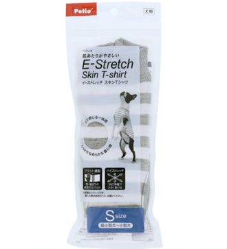 [91602467] E-Stretch 狗狗彈性透氣 間條衫 淺灰色S (可長時間穿著)W26191 #F147