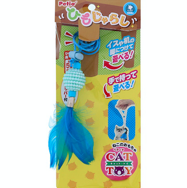[91602474] CATTOY 藍色羽毛 多玩法手持逗貓繩#G126 W26156