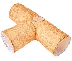 [91603344] necoco Wood Grain Shaka Shaka Cat Tunnel (Three-pronged ) #G213 W27164