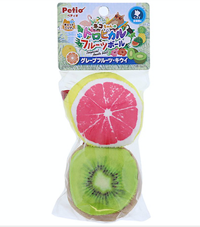 [91603100] Petio Cat Toys Tropical Fruit Ball w/Catnip(Grapefruit&Kiwi-2pcs Set) #G197 W26414