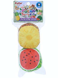 [91603101] Petio Cat Toys Tropical Fruit Ball w/Catnip(Pineapple&Watermelon-2pcs Set) #G198 W26415