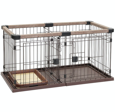 [91602707] Petio  Brown Dog Toilet Training Cage (2 Adjustable Doors) #F165 W26140