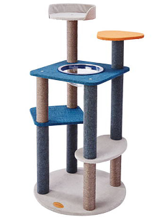 [91603114] Add.Mate Cat Tower Nekomado Float Terrace Cat Pole(w/Clear Bowl)  #F175 A27093