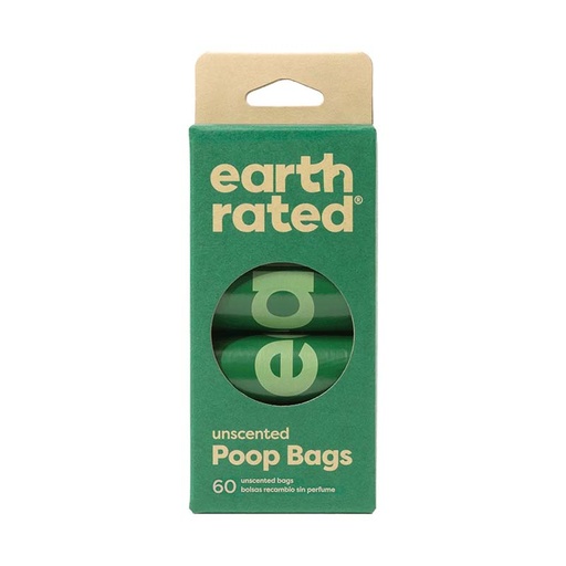 [91603414] Earth Rated60個補充裝可降解撿便袋(15個X4卷-無香味)