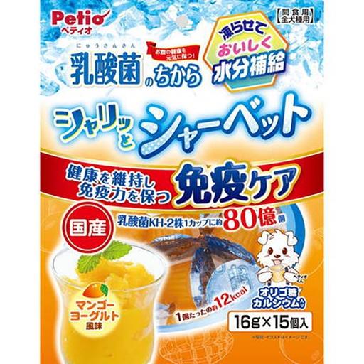 [90503284] Petio  日本產 乳酸菌保健啫喱(芒果乳酪味) 狗小食(16g x 15個)#A281 W14122