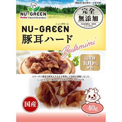 [90503293] NU-GREEN 無添加 潔齒 耐咬硬豬耳 狗小食 40g #A290 W14105