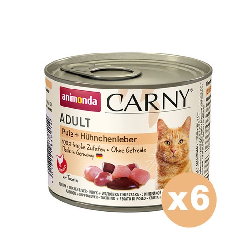 [90402423B] Animonda-Adult Cat Turkey + Chicken Liver  200g X 6 N49