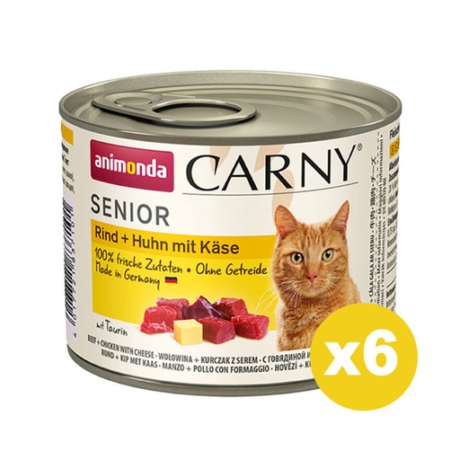 [90401626B] Animonda-Senior Cat Beef , Chicken with Cheese   200g X 6 N16