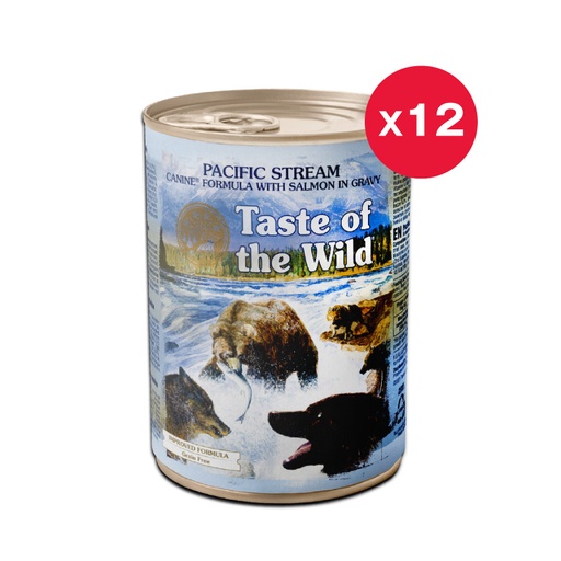 [90301336B] Pacific Stream Canine Formula  with Salmon in Gravy A Case Of 12 Cans X82