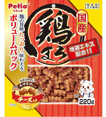 [90503106] Petio 日本產 濃郁蒸雞肉+芝士波浪條 220g #A63 W14048