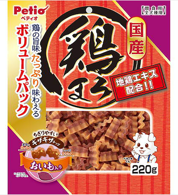 [90503107] Petio 日本產 濃郁蒸雞肉+甘薯波浪條 220g #A64 W14049