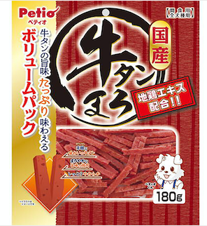 [90503108] Petio 日本產 原味濃郁蒸牛舌條狗小食 180g #A100 W14050
