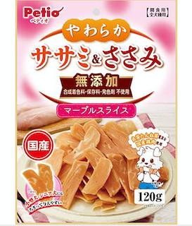 [90503137] Soft Additive-free Chicken Tenders Marble Slice w/Milk for dog 120g  #A38 W14042