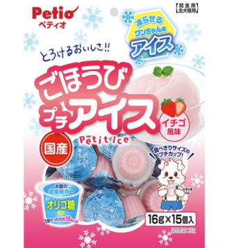 [90502437] Petio日本產 低卡路里 草莓味啫喱狗小食(16g x 15個）(腸胃健康&水分補充-可雪凍) #A155 W13520