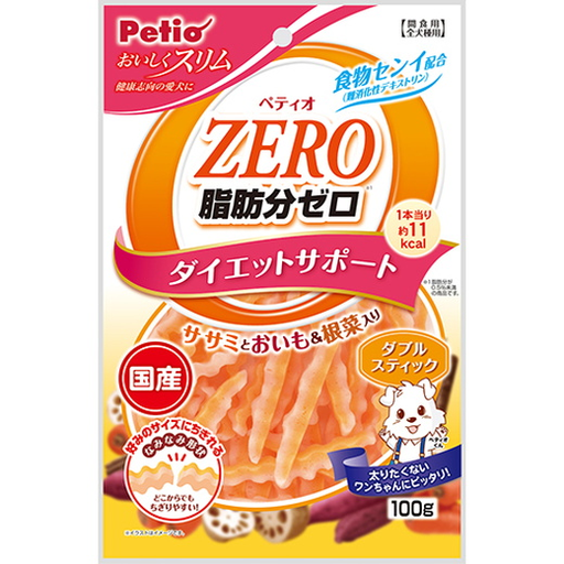 [90500917] Petio日本產 零脂肪低卡雞柳肉及甘薯雙色波浪條（腸道健康 ）狗小食100g  #A149 W1203600