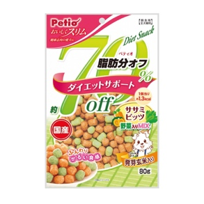 [90501280] Petio日本產 70%off 低脂雞柳肉野菜粒（減肥輔助）狗小食80g #A150 W11615