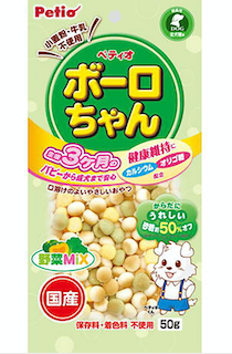 [90503117] Petio 日本產 健康減糖 野菜小饅頭餅乾(+鈣・腸胃健康) 狗小食50g #A251 W14068