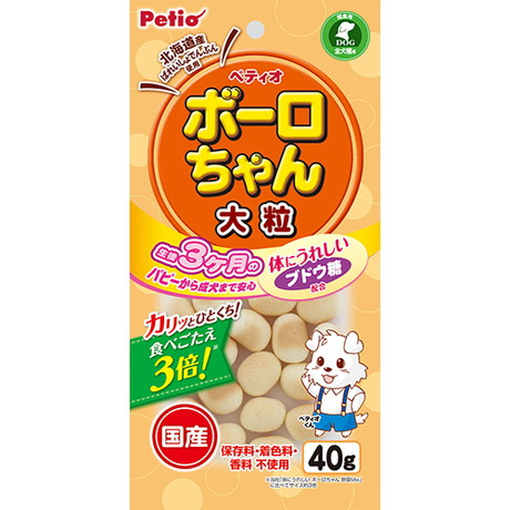 [90502940] Petio 日本產 健康大粒饅頭餅乾(+葡萄糖) 狗小食40g  #A233 W13831