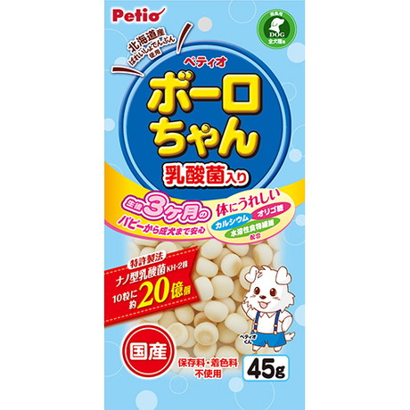 [90502941] Petio 日本產 乳酸菌低聚糖饅頭餅乾(+鈣・腸胃健康) 狗小食45g #A234 W13832