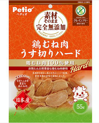[90503113] Petio 日本產 無添加風乾薄切 低脂純雞胸肉片(潔齒) 狗小食 55g #A213 W14057