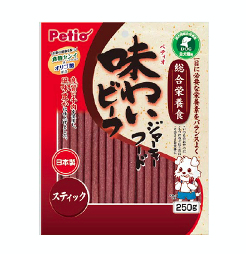 [90502539] Petio 綜合營養 日本產濃郁牛肉條(腸胃健康)狗小食 250g #A169 W12469
