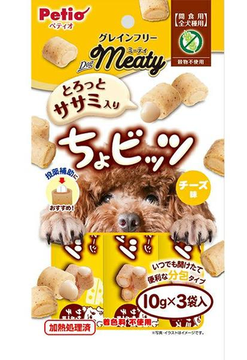 [90502659] Petio Meaty無添加雞柳肉&鰹魚&芝士流心肉粒（輔助喂藥 DHA・EPA+）狗小食 10gx3小袋 #A201 W14487