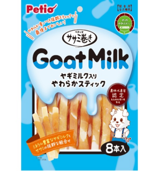[90502321]  Petio 低脂高蛋白 柔軟可口 雞柳肉山羊奶卷 狗小食8支裝 #A138 W13456