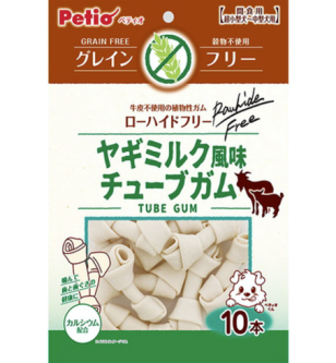 [90502444]  Petio低敏無穀物 山羊奶風味 植物性軟潔齒骨 狗小食10條裝 #A162 W13560