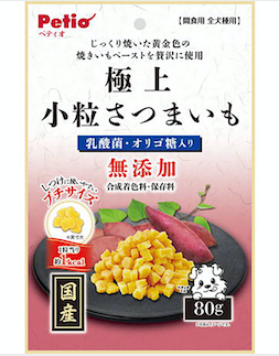 [90503139] Petio 極上 日本產無添加甘薯粒粒(+乳酸菌低聚醣) 狗小食 80g  #A278 W13981