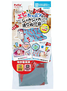 [91603171] Petio 可愛龍蝦圖案 沙沙發聲伸縮繩貓隧道袋(連小龍蝦公仔) #G201 W26945
