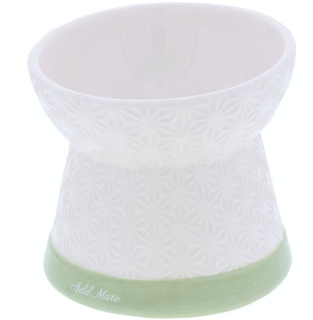 [91502702] Add Mate Bevel Angle Raised&Anti-slip Ceramic Dog Bowl M Size (Green Bottom)  #F158 A26514