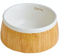 [91603176] Porta 犬用餐具木紋陶瓷餐碗 M #F171 W26509