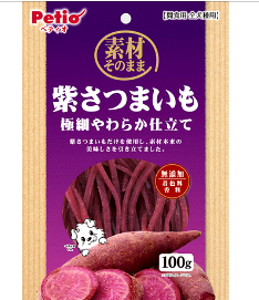 [90503493] Petio 天然原味 香甜柔軟極細紫薯條 狗小食 100g #A320 W14261