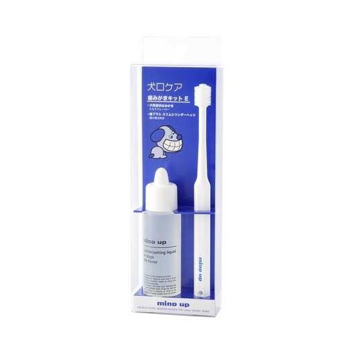 [91603524] Mind Up 犬用Slim360度潔齒套裝 V2 （液體牙膏30ml+幼身360度牙刷）#M39（995117）