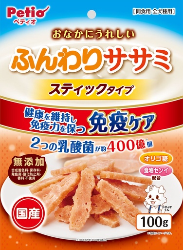 [90503559]  Petio 日本產無添加 柔軟雞柳條（+乳酸菌) 狗小食 100g #A327 W14330